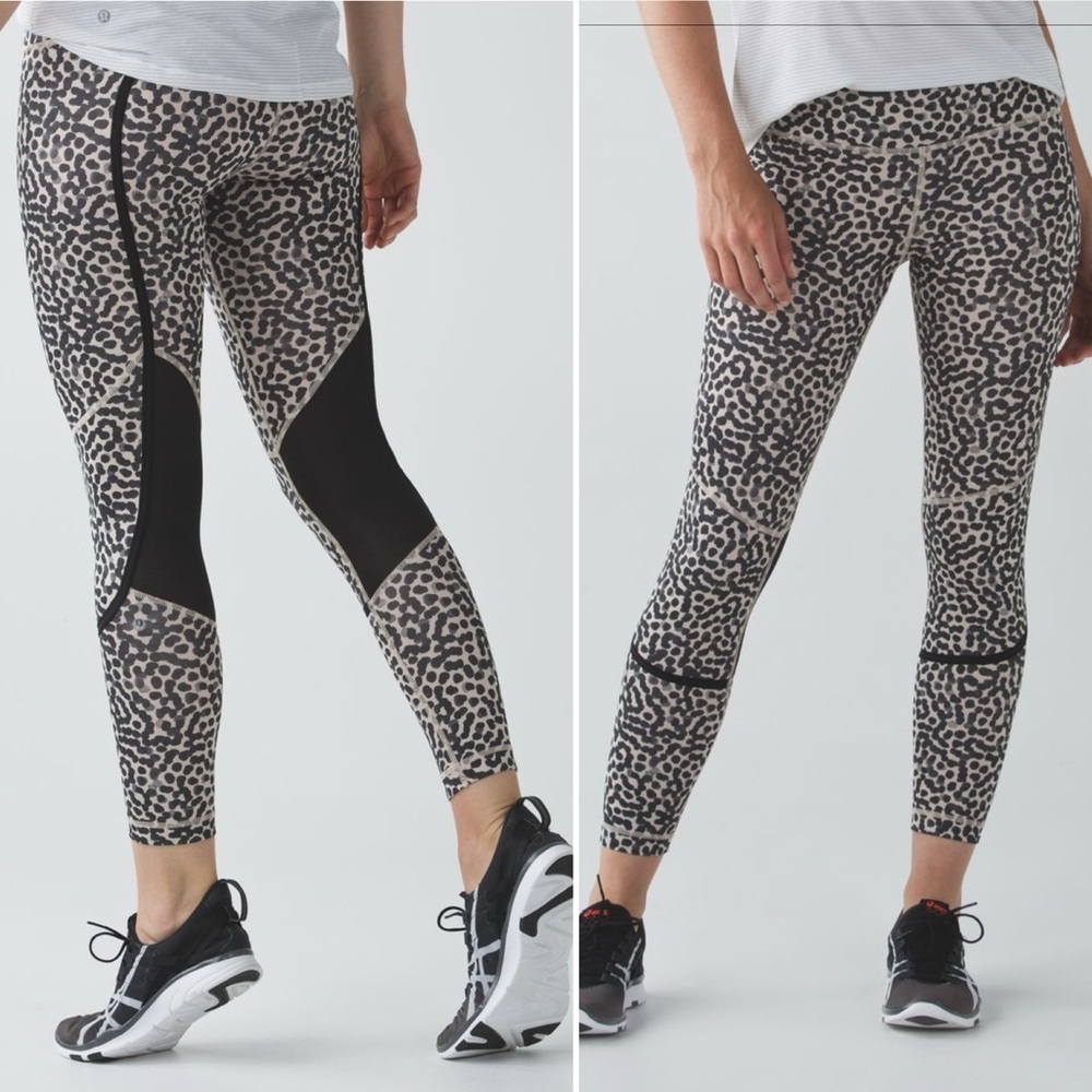 Lululemon Women’s Size 6 Pedal To The Medal 7/8 Tight‎ Leggings Animal print